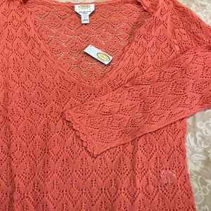 Lacy Vneck Sweater Petite
